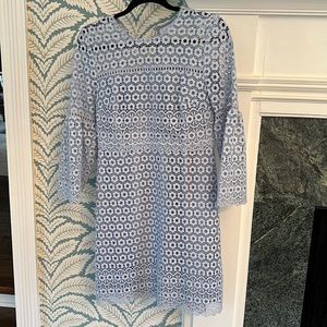J crew lace dress with bell sleeve